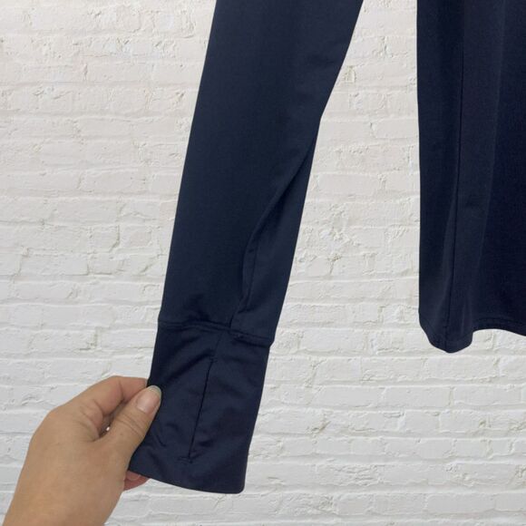 Athleta Sunlover UPF Tulip Back Top S Navy - Picture 9 of 15